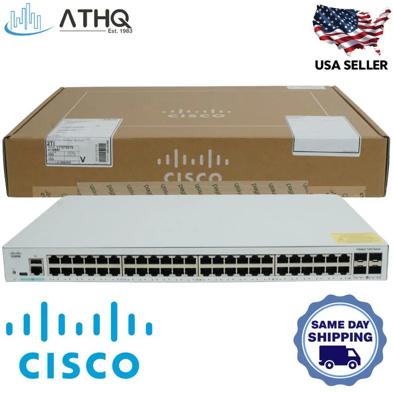 Коммутатор Cisco C1200-48T-4X 48-port Gigabit Managed Switch 10G 4SFP+ — фото лота 1