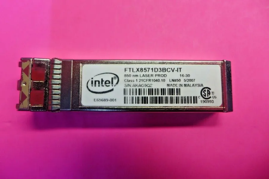 Трансивер Intel 10G 850nm 300M SFP+ Optical Transceiver Dell FTLX8571D3BCV-IT E6