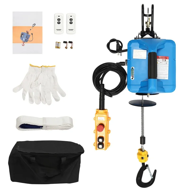Таль Electric Hoist Overhead Crane Lift Towing Wireless Winch & Remote 500kg/110 — фото лота 2