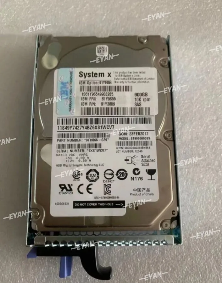 Жёсткий диск IBM 900GB 81Y9655 81Y9654 SAS 10K RPM 6G 2.5" SFF Hard Drive HDD