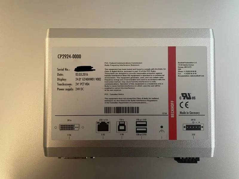Промышленный компьютер Beckhoff CP2924-0000 24” Monitor Display