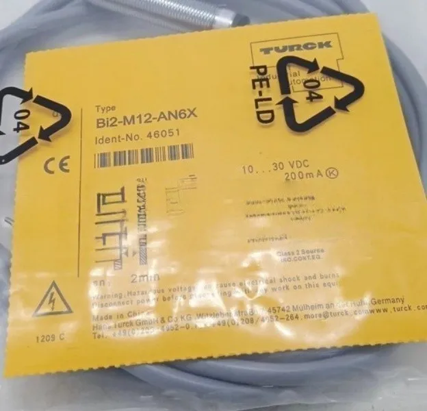 Датчик приближения inductive proximity switch sensor Bi2-M12-AN6X TURCK