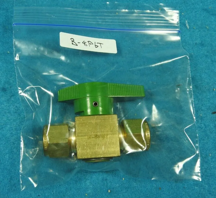 Клапан Swagelok B-8P6T Brass Quarter-Turn Instrument Plug Valve FNSP