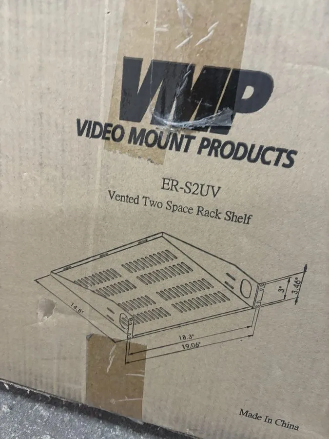 Стойка/шкаф VMP Video Mount Universal Vented Two Space Rack Shelf ER-S2UV — фото лота 1