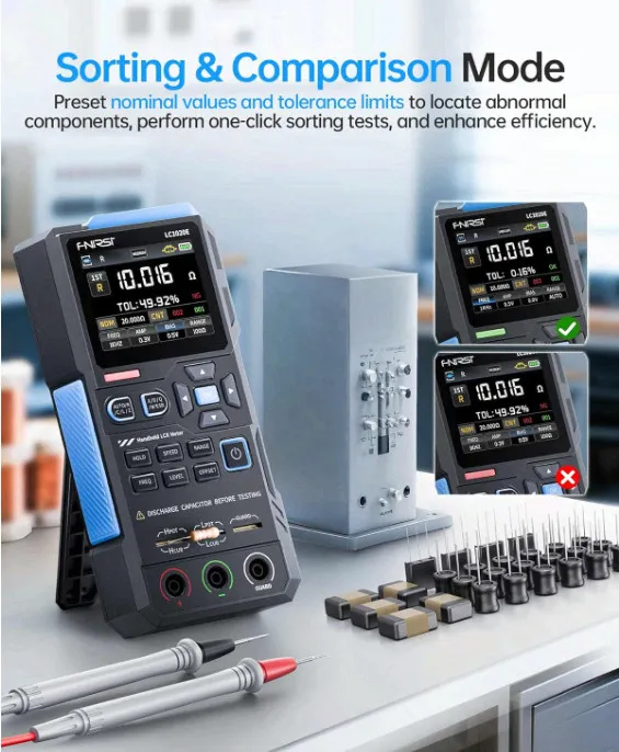 Тестер LC1020E 100kHz LCR Meter, 19,999 Counts Resistor Inductor Capacitor Teste