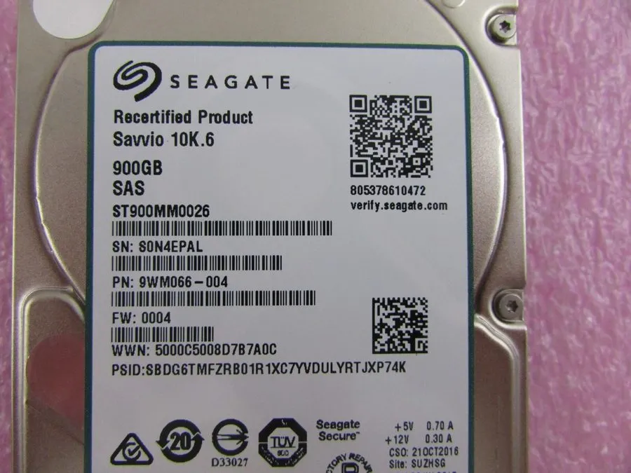 Жёсткий диск ST900MM0026 Seagate 900GB 10K RPM 6Gb/s 2.5" SAS HDD Hard Drive