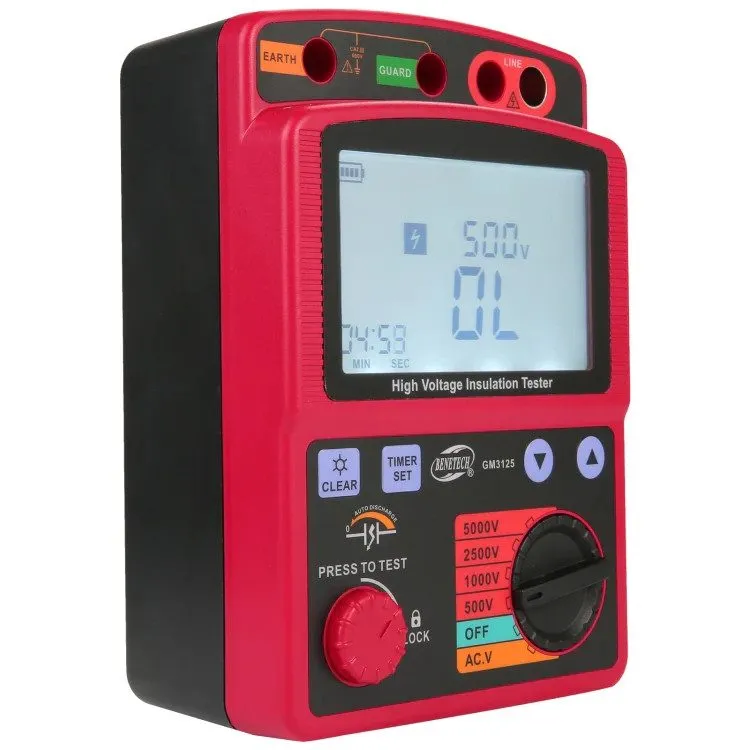 Тестер GM3125 High-Precision Digital Insulation Resistance Tester Megohmmeter 50