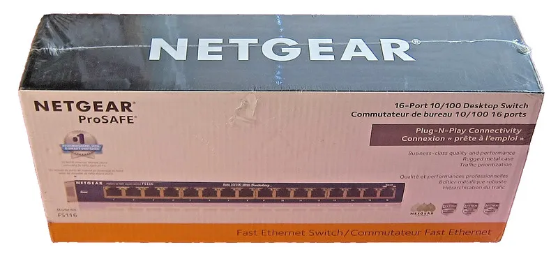 Коммутатор Netgear Prosafe 16port 10/100 Desktop Switch Fs116 & Ac Adapter