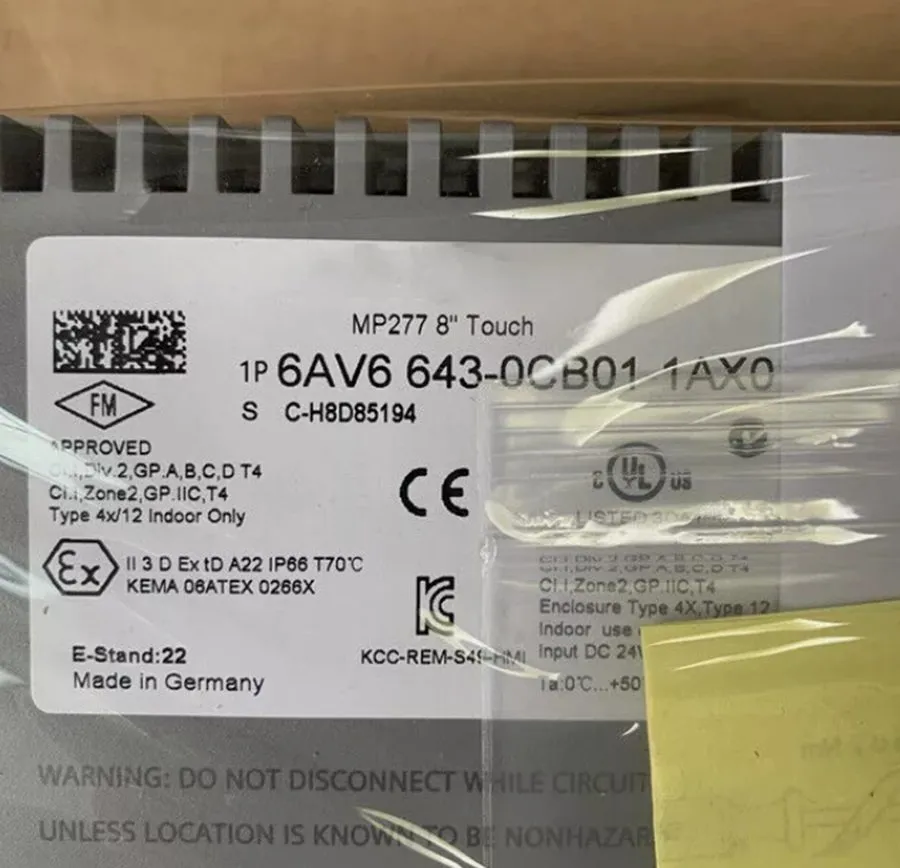 Панель оператора Siemens 6AV6 643-0CB01-1AX0 Simatic Multi Panel Touch HMI 7.5in