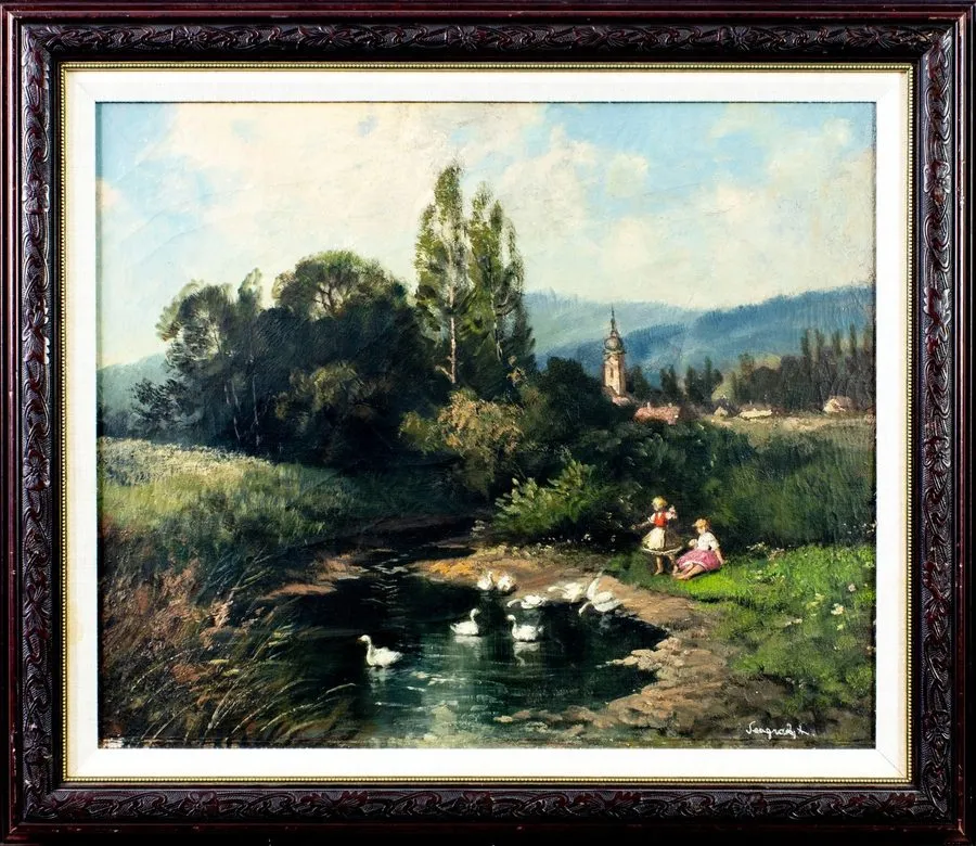 Лабораторный прибор Antal Neogrady (Hungary,1861-1942) oil painting antique 1502 — фото лота 2