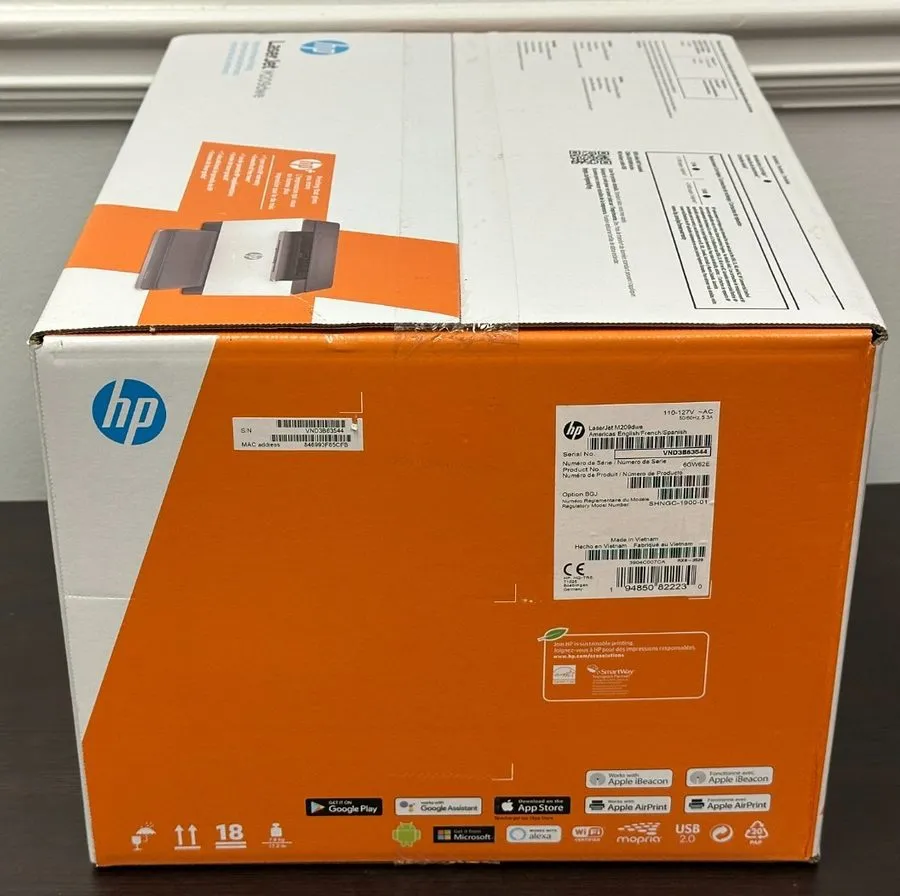 Лазерный принтер HP LaserJet M209dwe Desktop Wireless Laser Printer Monochrome,