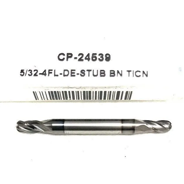 Режущий инструмент Carbide Plus CP-24539 5/32" 4FL Ball Nose End Mill Double End