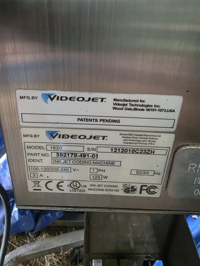 Каплеструйный маркиратор VIDEOJET 1620 INDUSTRIAL INKJET PRINTER CODING MACHINE — фото лота 2