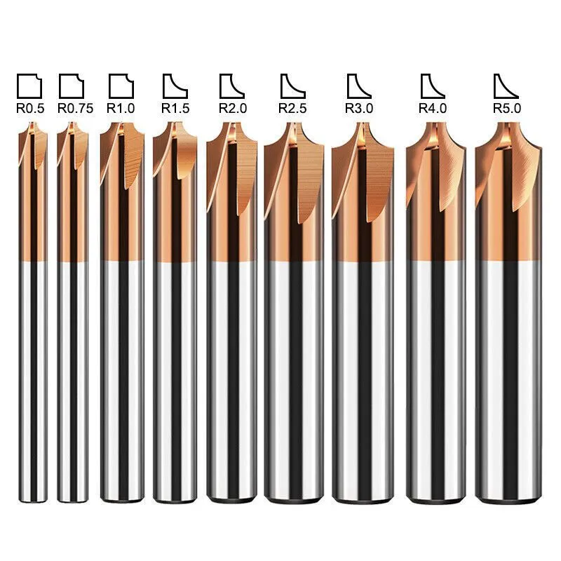 Режущий инструмент Corner Rounding End Mill R0.5-R5.0 Milling Cutter Tungsten Ca — фото лота 2