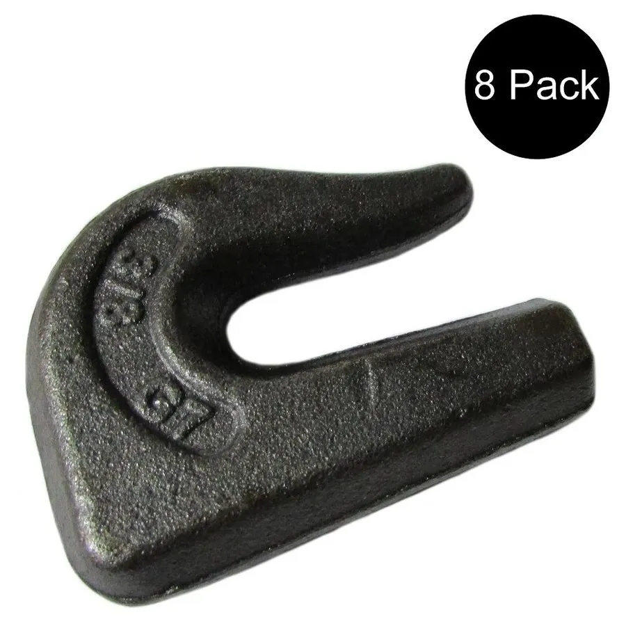 Складское оборудование 8 Weld On Grab Chain Hooks 3/8" G70 Wll 6,600 Bucket Trai