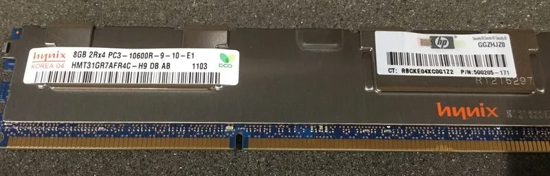 Модуль памяти Hynix 32GB 4x8GB DDR3 PC3-10600R ECC Reg RAM HMT31GR7AFR4C-H9 — фото лота 1