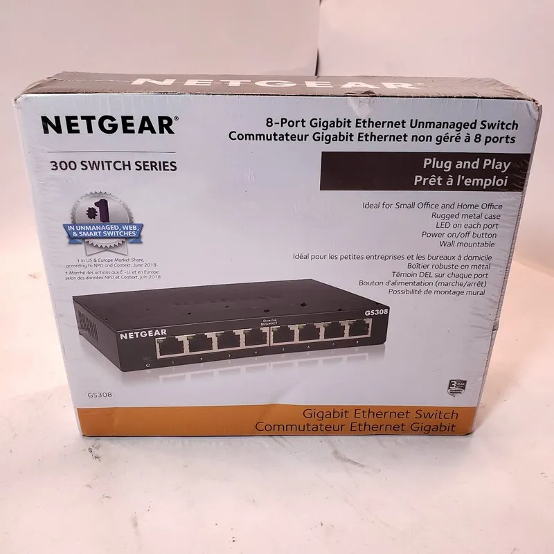 Коммутатор NETGEAR GS308 GS308-300PAS 8-Port Gigabit Ethernet Unmanaged Switch