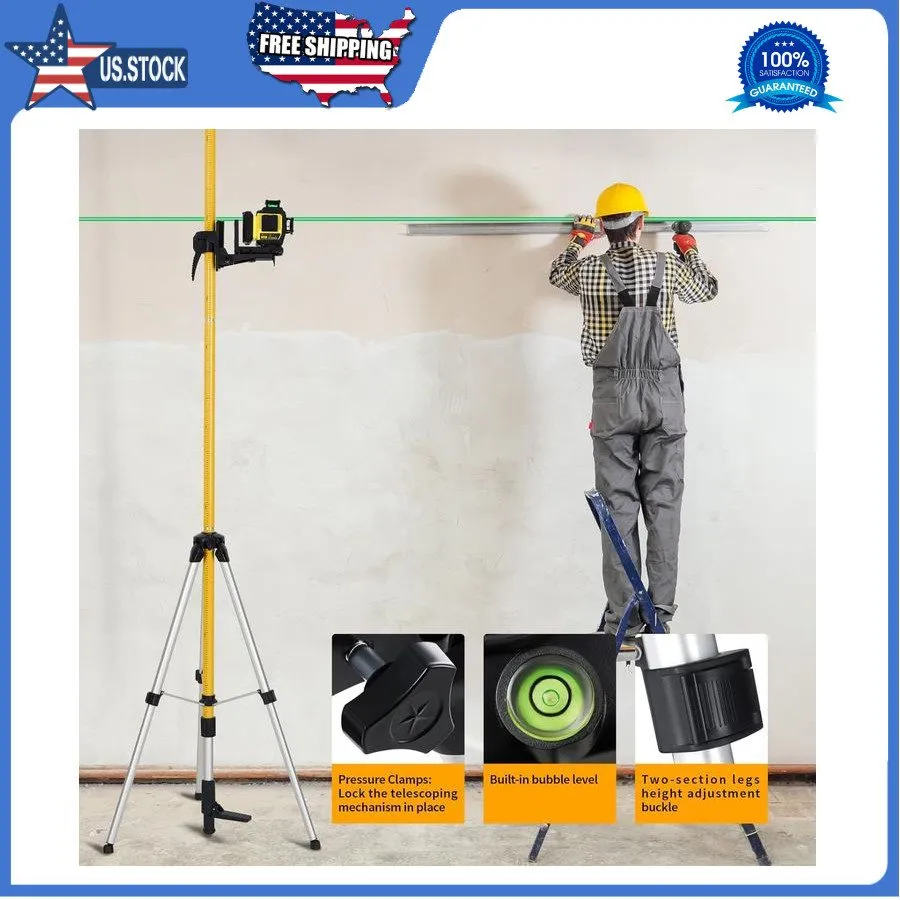 Нивелир 12 Ft./3.7M Professional Laser Level Pole with Tripod and 1/4-Inch by 20 — фото лота 1