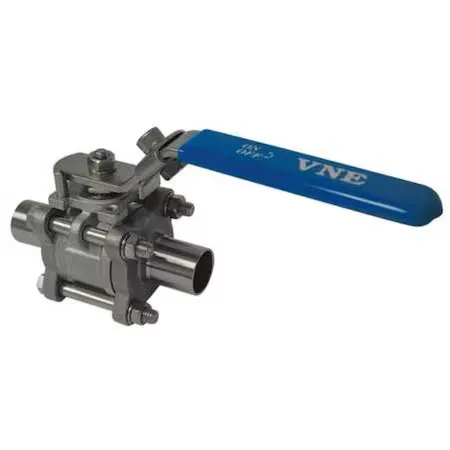 Клапан VNE 3" 316L Sanitary Stainless Steel Manual 2-Way Ball Valve CF8M E90WW-6 — фото лота 1