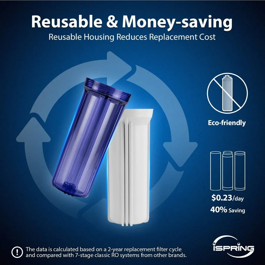 Насос iSpring RCC7AK-UVBLK NSF Certified 7-Stage Reverse Osmosis System Alkaline — фото лота 4