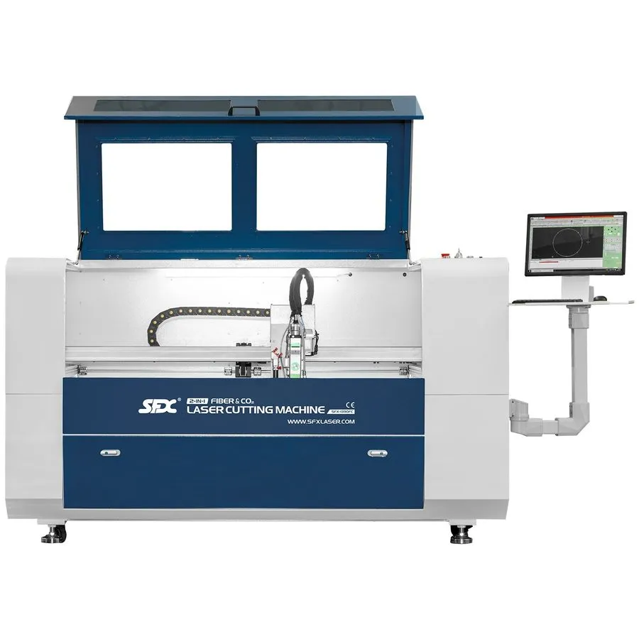 Полиграфическое оборудование SFX 1390FC Fiber & CO2 Laser Cutting Machine 1300x9