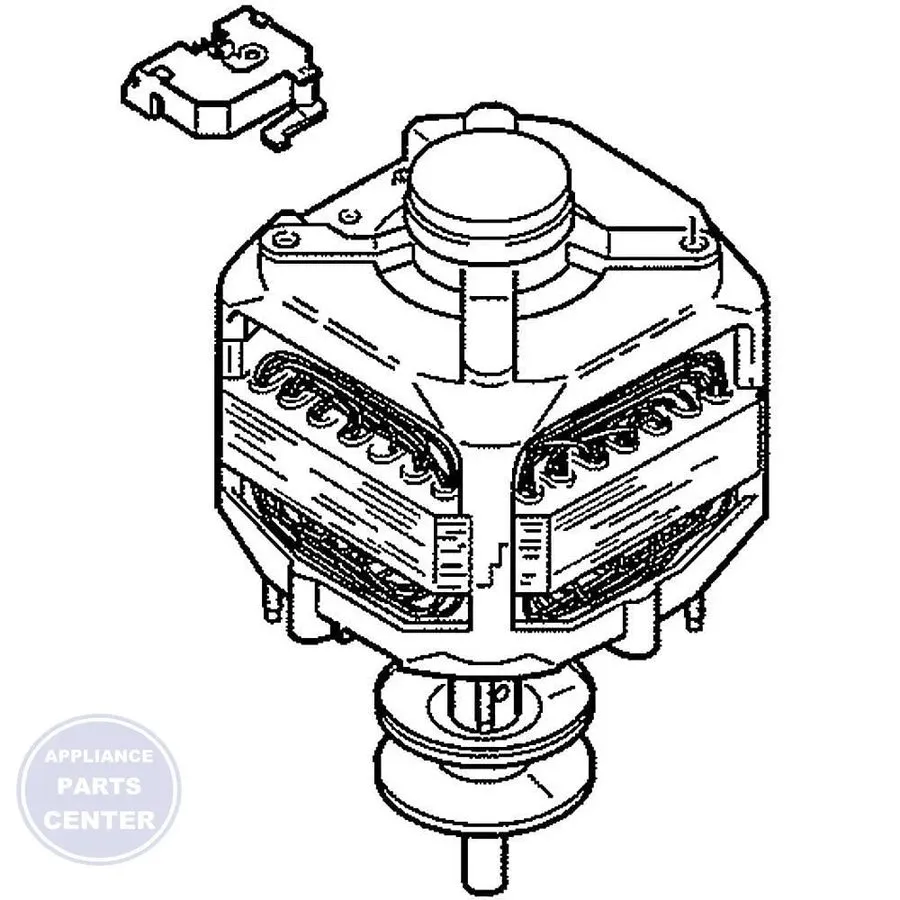 Прачечное оборудование 201615P SPEED QUEEN WASHER MOTOR KIT 120V 60HZ 2 SPEED — фото лота 1