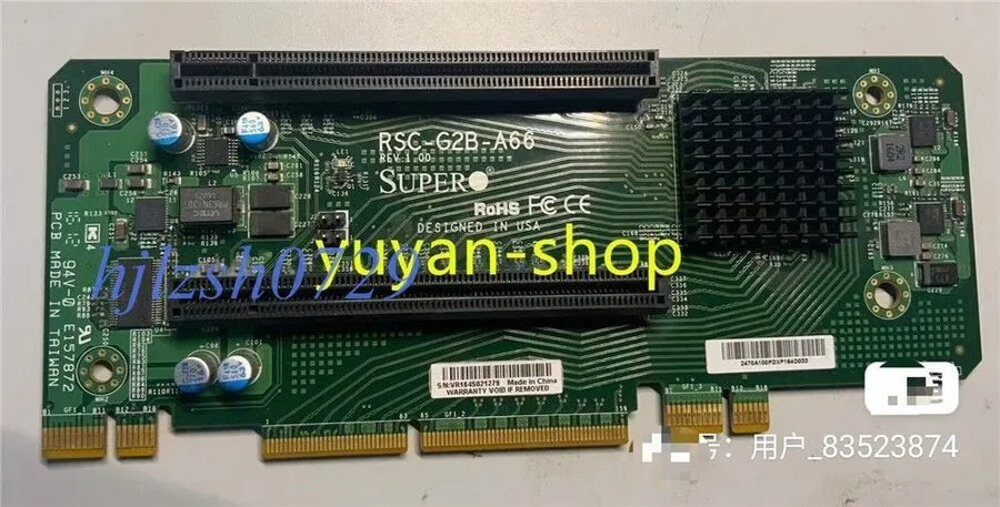Райзер-плата Supermicro RSC-G2B-A66 Riser Card with Plx8747 #T24D YS