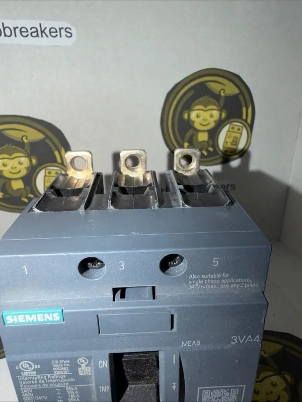 Автоматический выключатель SIEMENS CIRCUIT BREAKER 3VA4160-5ED34-0AA0 60A 600Y/3 — фото лота 2
