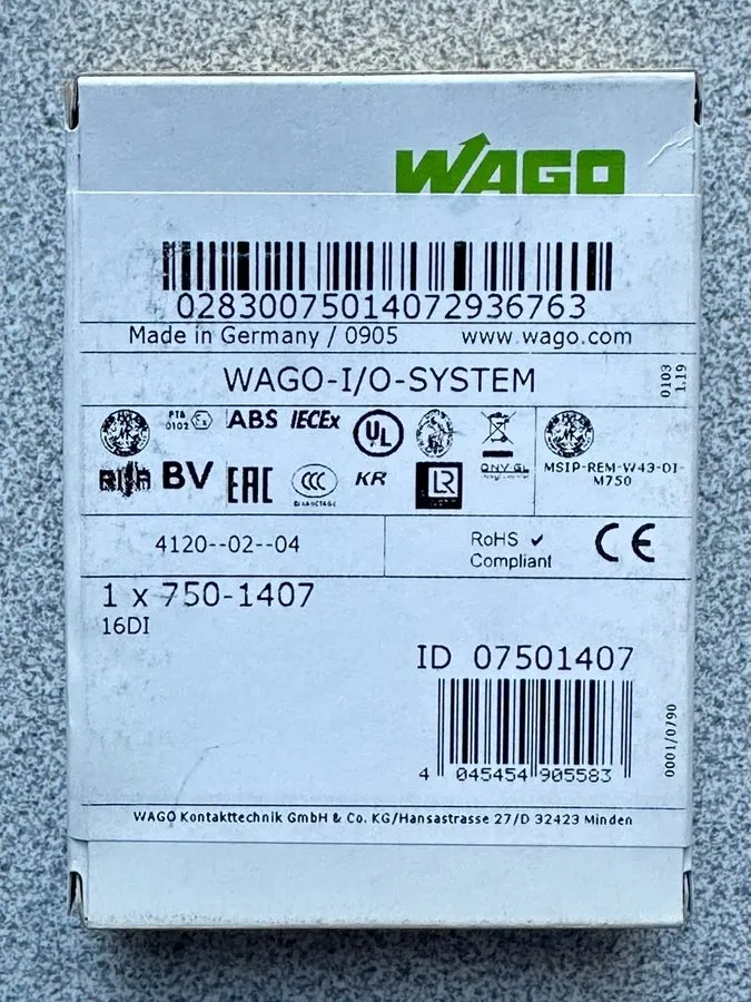 Модуль ввода-вывода Lot WAGO 750-1407 Digital Input Module 24V DC