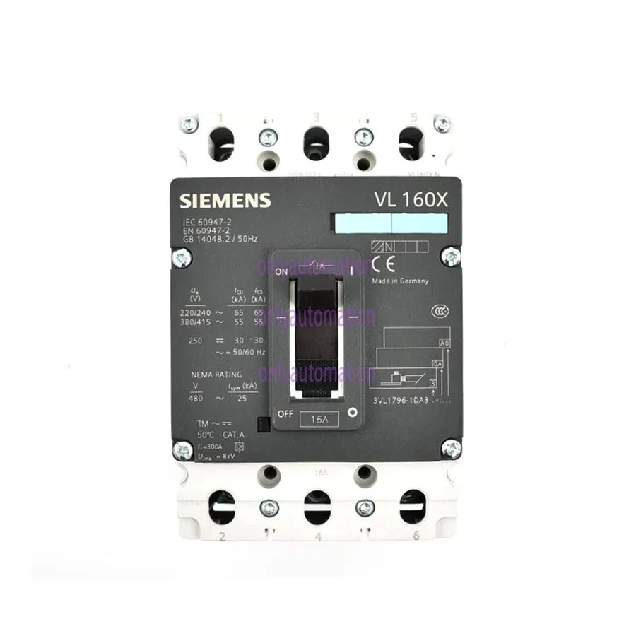 Автоматический выключатель Siemens 3VL1796-1DA33-0AA0 16A 55kA/415VAC Circuit Br