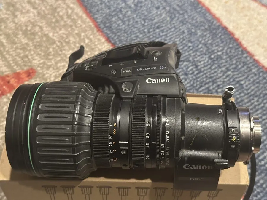 Объектив Canon KJ20x8.2B KRSD 20X Broadcast Zoom Lens 8.2-164mm f/1.8 B4 Lens — фото лота 1
