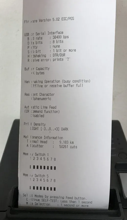 Принтер чеков Epson TM-T20II M267E Thermal Receipt Printer POS USB Ethernet RS23