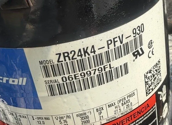 Компрессор Copeland ZR24K4-PFV-930 Compressor