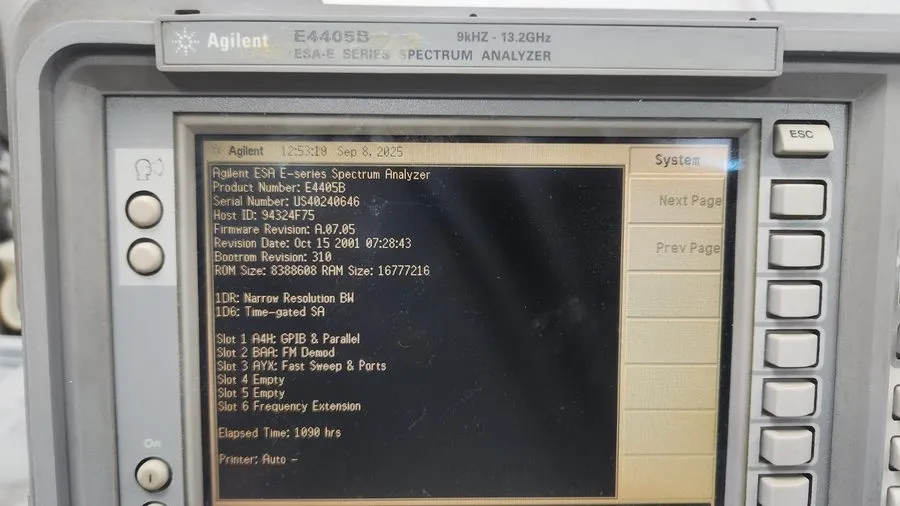 Анализатор спектра Keysight/ HP Agilent E4405B 9kHz-13.2GHz ESA-E Spectrum analy — фото лота 1