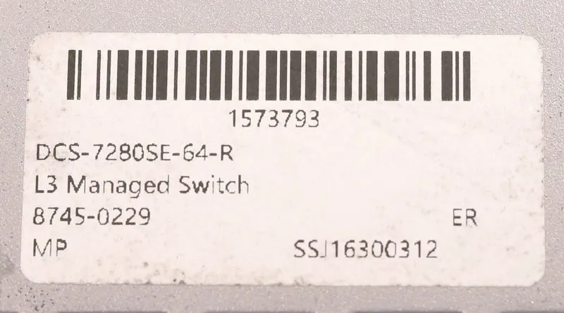 Коммутатор Arista DCS-7280SE-64 48-Port 10G SFP+ 4-Port QSFP Network Switch — фото лота 4