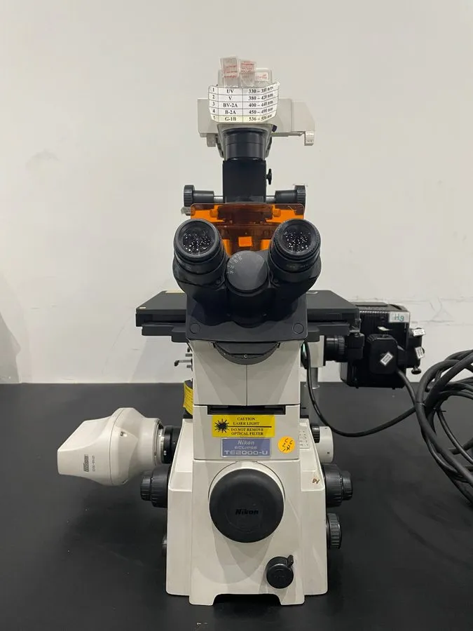 Микроскоп Nikon Eclipse TE2000-U Inverted Fluorescence Microscope Power On 100V