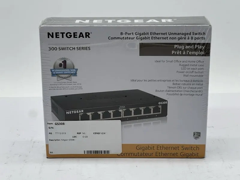 Коммутатор NETGEAR GS308 GS308-300PAS 8-Port Gigabit Ethernet Unmanaged Switch