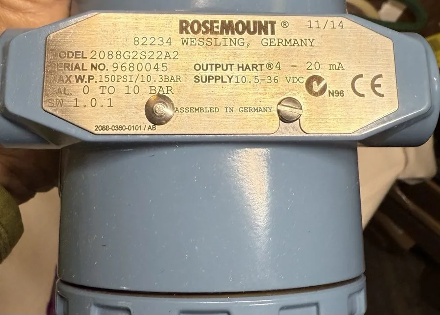 Датчик давления 2088G2S22A2 ROSEMOUNT PRESSURE TRANSMITTER Emerson — фото лота 2