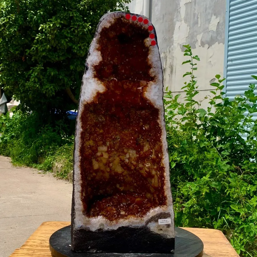 Лабораторный прибор 59.4LB Natural citrine geode quartz cave crystal Cathedrals