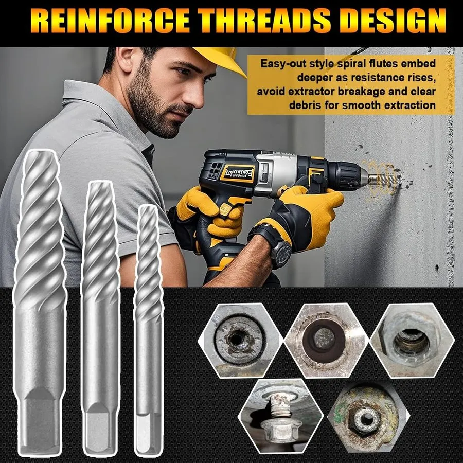 Режущий инструмент 35-Piece Screw Extractor and Drill Bit Set 11135ZR Remove Bro — фото лота 1