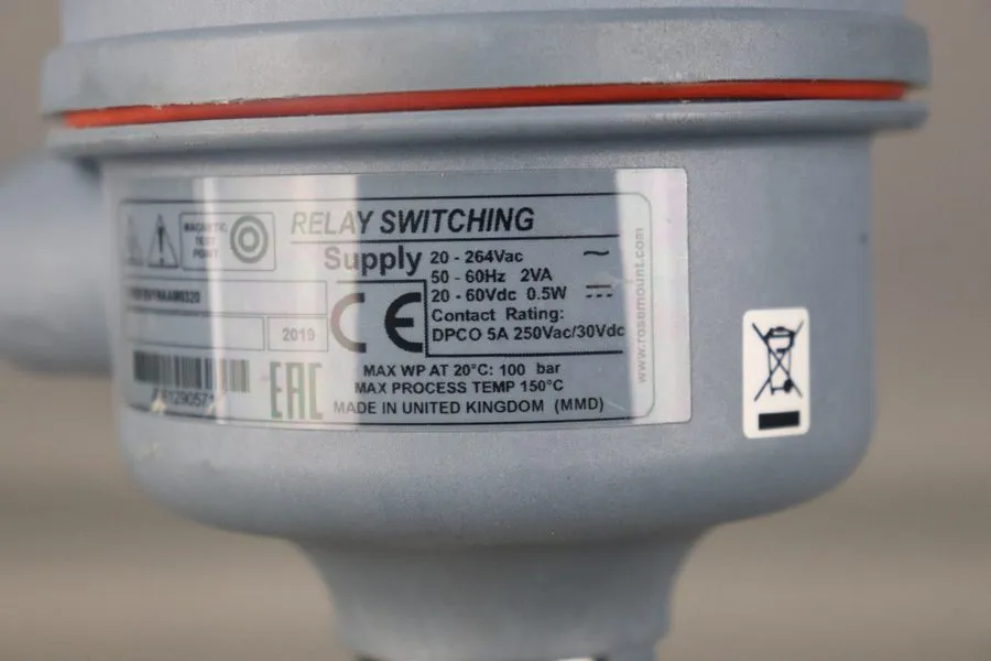 Датчик уровня Rosemount 2120D1BV1NAAM0320 Vibration Fork Level Switch 2120 100 b — фото лота 2