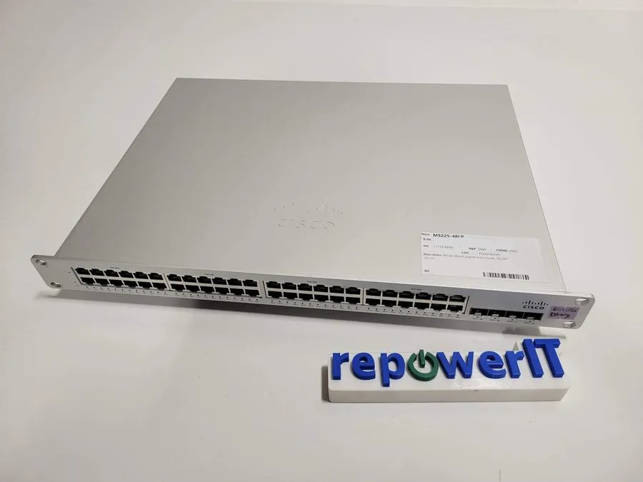 Коммутатор Cisco Meraki MS225-48LP-HW 48-Port 370W PoE+ 4xSFP Switch -UNCLAIMED
