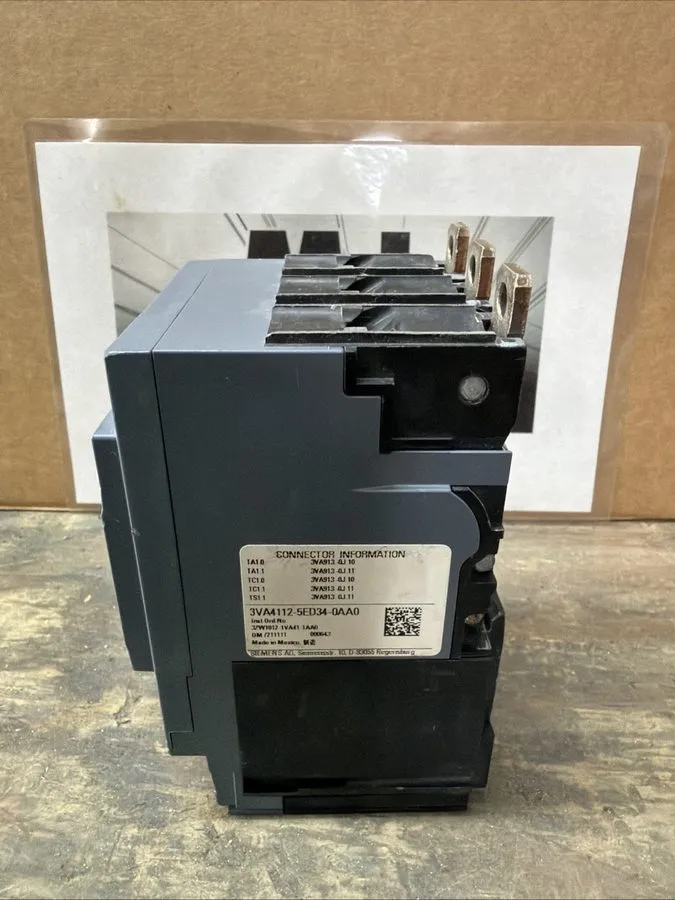 Автоматический выключатель Siemens 3VA4112-5ED34-0AA0 125A 600V Circuit breaker — фото лота 2