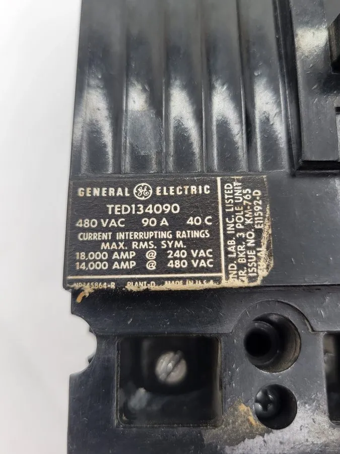 Автоматический выключатель TED134090 General Electric 90A 480V 3P Circuit Breake