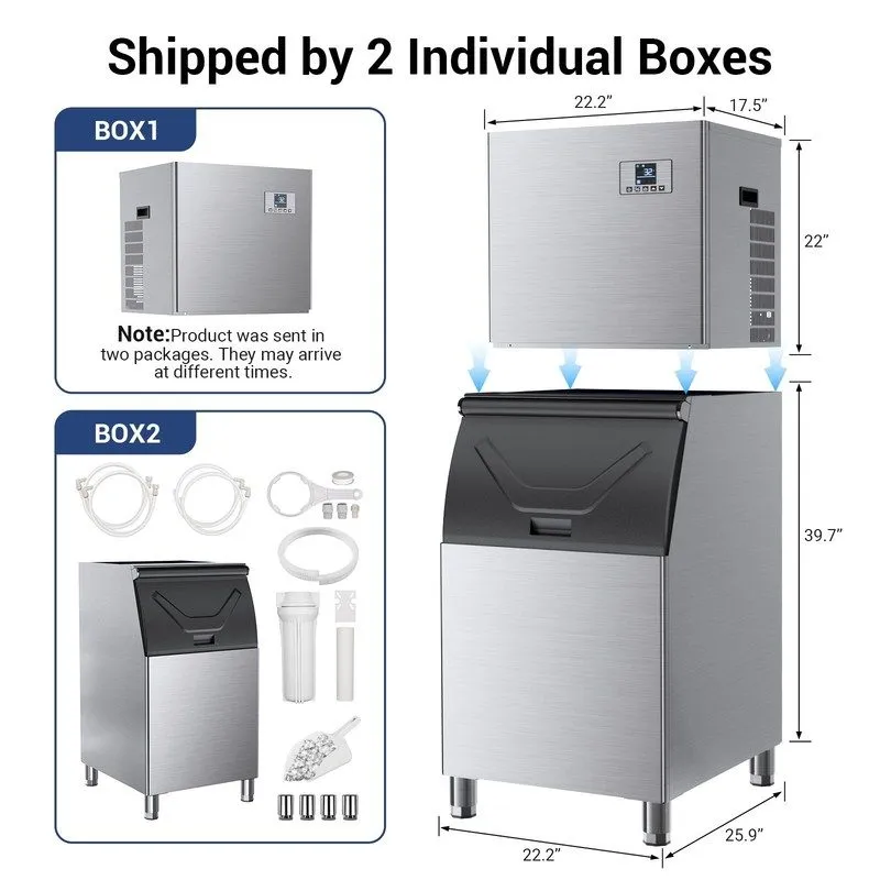 Льдогенератор Uimoso Commercial Ice Maker Machine 650lb/24H Head Only w/Self-Cle