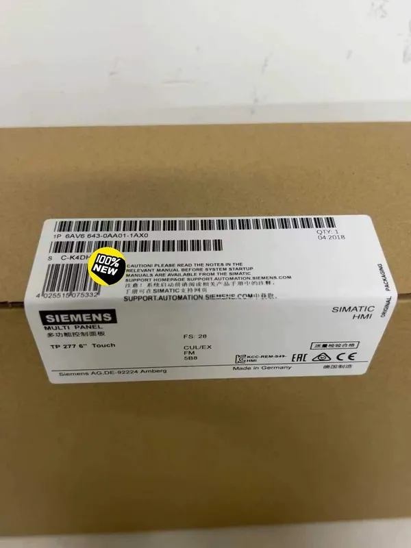 Панель оператора Siemens 6AV6643-0AA01-1AX0 SIMATIC HMI Touch Panel