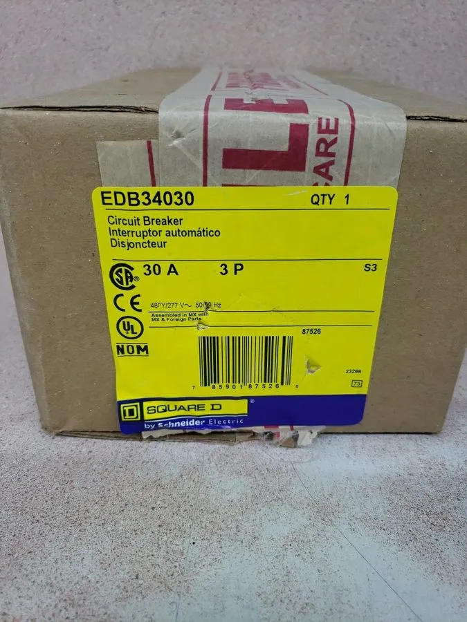 Автоматический выключатель Square D EDB34030 Circuit Breaker 30A 3-Pole 480V AC 