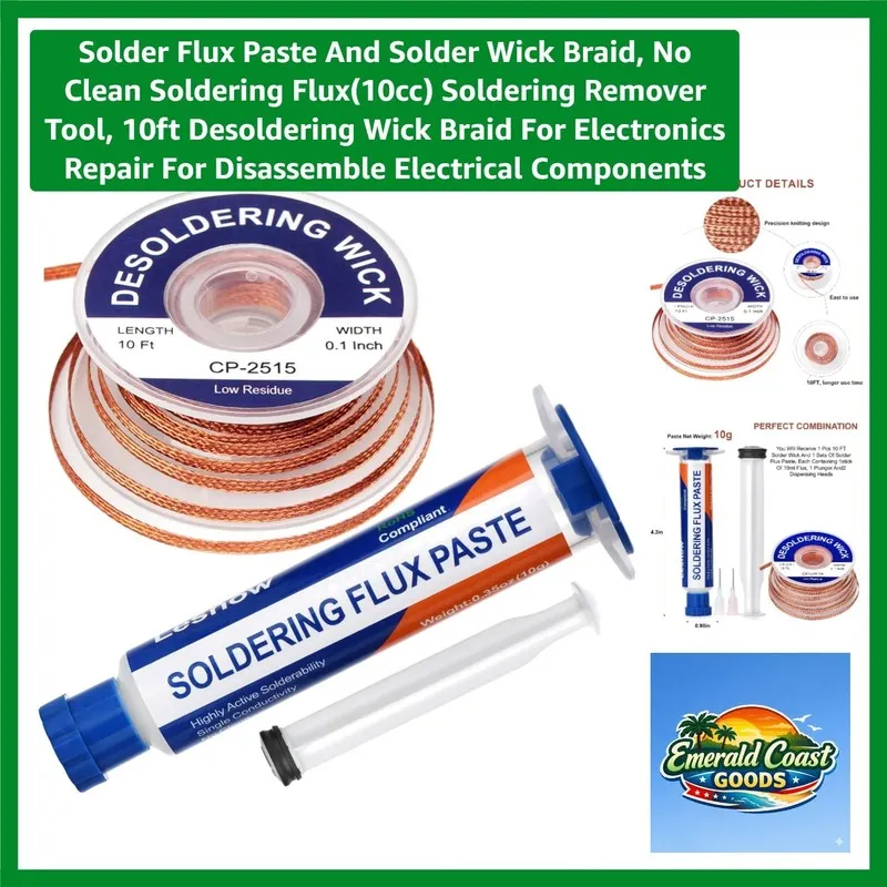 Паяльное оборудование Solder Flux Paste And Solder Wick Braid, No Clean Solderin