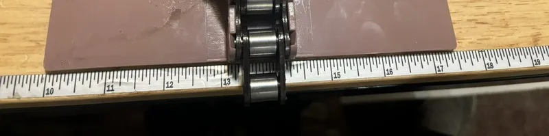 Конвейер 8' of 7 1/2" Uni Chains 44LF963K0750 Table Top Conveyor LF Acetal Red B — фото лота 1