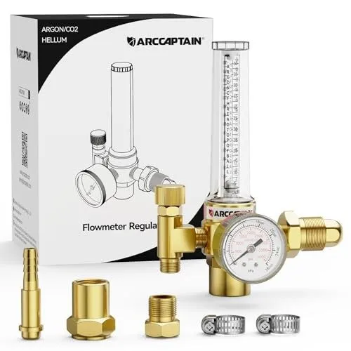 Расходомер ARCCAPTAIN Argon/CO2/Helium Regulator, MIG and TIG Flow Meter Gas Reg